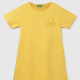 United Colors of Benetton Kids Yellow Solid Dress-picture-41