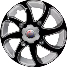 Auto Pearl BBSB48_R15 Inch (381 mm) Press Type Wheel Hubcap with Retention Ring Glossy Silver Black Wheel Cover for MAHINDRA TUV 30015 cm-picture-44
