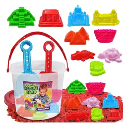 FunBlast Kinetic Sand and Moulds with Bucket - Sand Clay Kit for Kids - Multicolor-image-45