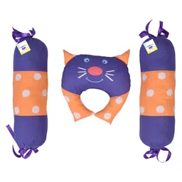 Babytoons New Born Baby Pillow for Head Shaping with 2 Matching Lot Pillows/Bolsters (0-6 Months) (Purple)-picture-16