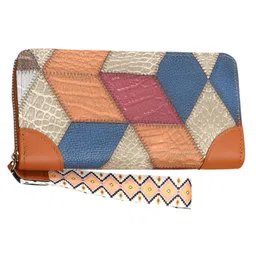 SYGA Women Geometric Pattern Wristlet Wallet Stylish Plaid Clutch with Strap & Spacious Compartments(Multicolor)-picture-13