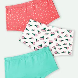 Ariel Cotton Blend Pack Of 3 Ice Cream & Unicorn Printed Hipsters - Multi Colour image 3