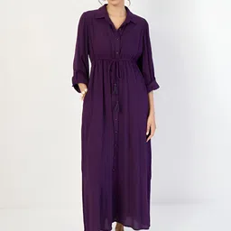 FEMMELLA Women Purple Maxi Dress-image-17