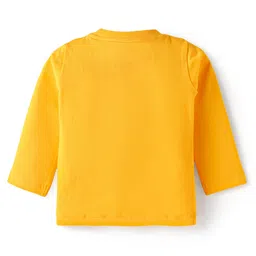 Babyhug Marvel Single Jersey Knit Full Sleeves Night Suit With Spider Man Graphics - Mustard image 3