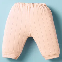 Zero Sinker Knit Full Sleeves Co-ords Night Suit With Animal Print - Peach image 4