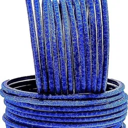 Shasmi Set Of 24 Lavender Glass Artificial Stones & Beads Bangle-picture-18