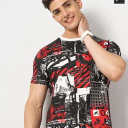 The Indian Garage Co Men Pack Of 2 Printed Round Neck T-shirts-picture-15