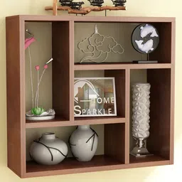 Home Sparkle Brown Wall Shelf-image-82