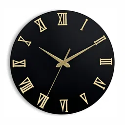 QEZNEF Black Solid Geometric Traditional Wall Clock-picture-18