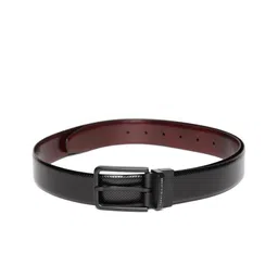 Tommy Hilfiger Men Black Textured Belt-picture-20