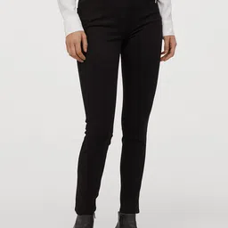 H&M Women Black Superstretch Trousers-picture-37