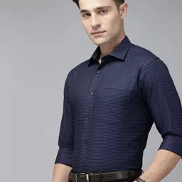 Park Avenue Pure Cotton Self-Design Slim Fit Formal Shirt-picture-37