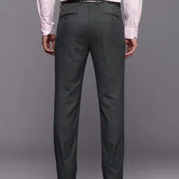 Louis Philippe Men Textured Slim Fit Formal Trousers image 3