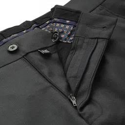 Louis Philippe Men Textured Slim Fit Formal Trousers image 5