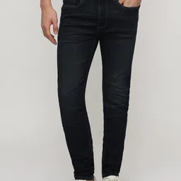 Crocodile Men Slim Tapered Fit Mid Rise Cotton Clean Look Jeans-picture-1