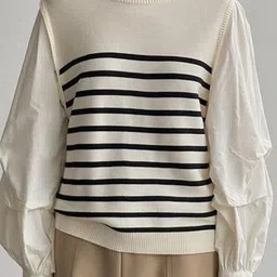 StyleCast Women Striped Long Sleeves Pullover-image-87