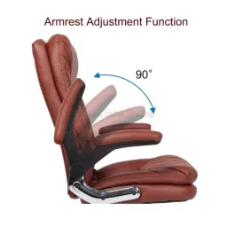 Divano Modular Leatherate Maroon High Back Office Chair, MI206 image 5