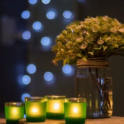 Homesake Set of 4 Green Glass Votives-picture-37