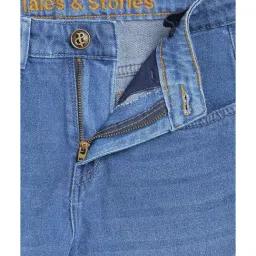 Tales & Stories Kids Blue Solid Jeans (Pack Of 2) image 5