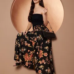 OTABU Printed High-Rise Flared Palazzos image 4