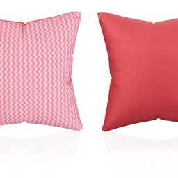 Kuber Industries Pink & White 5 Pieces Square Cushion Covers image 3