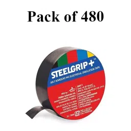 Steelgrip Insulation Tape Length 6 m Assorted Color PVC Backing Material for Insulating Open Electrical Wire Joints (Pack of 480) image 2