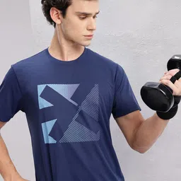 HRX by Hrithik Roshan Brand Logo Printed Rapid-Dry Training T-shirt-picture-18