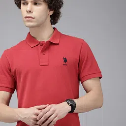 U.S. Polo Assn. Polo Collar Pure Cotton Slim Fit T-shirt-picture-53