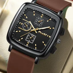 Poshi Classical Men Dial & Straps Analogue Watch POSW11-844401985008 image 1