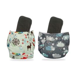 Chinmay Kids One Size Adjustable Baby Cloth Button Diaper - Washable/Reusable Nappies for Infants & Toddlers With Black Insert (8 X 8 inch) Pack of 2-picture-35