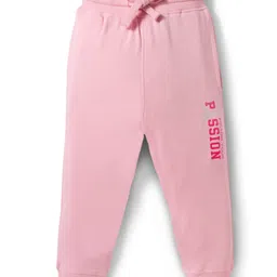 Doreme Sinker Knit Full Length Lounge Pant With Passion Text Print - Pink-picture-14