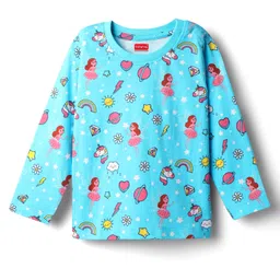 Babyhug Cotton Knit Full Sleeves Co-Ord Night Suits With Fairy Print Pack of 2 - Multicolor image 2