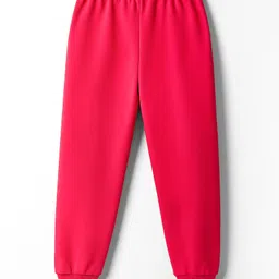 Tango Looper Knit Full Length Lounge Pant With Heart Print - Red image 2