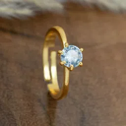 ARTKLIM Gold-Plated CZ-Studded Anti-Tarnish Adjustable Finger Ring-picture-32