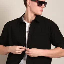 The Roadster Lifestyle Co. Men Relaxed Solid Cotton Relaxed Fit Casual Shirt-picture-27