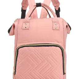 fab n funky Multifunctional Diaper Backpack - Pink image 4
