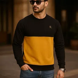 Raves Men Colourblocked Sweatshirt image 2