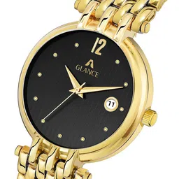 Aglance Unisex Embellished Dial & Bracelet Style Straps Analogue Watch 1456ym03 image 4