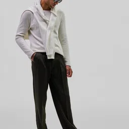 Snitch Men Relaxed Loose Fit Pleated Trousers image 4