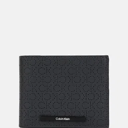 Calvin Klein Men Typography Textured Leather Two Fold Wallet image 1