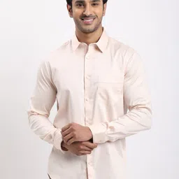 Indian Terrain Spread Collar Classic Long Sleeves Slim Fit Formal Shirt-picture-34