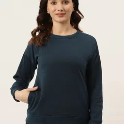 BRINNS Women Navy Blue Fleece Sweatshirt-picture-19