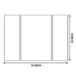 Livin'luxe Black & White Set of 3 Piece Wood Abstract Geometric Paintings Wall Art image 3