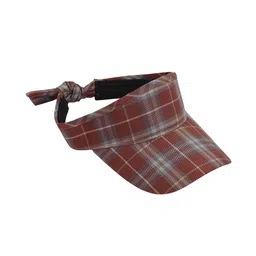 FabSeasons Unisex Checked Cotton Visor Cap image 1