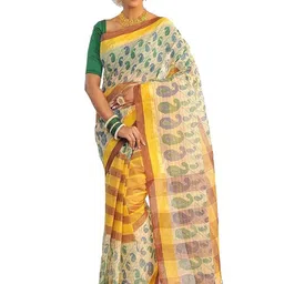 RAJ SAREE HOUSE Paisley Pure Cotton Taant Saree-picture-30