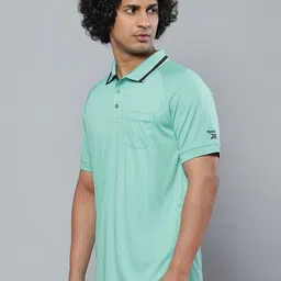 Reebok Men Blue Printed Polo Collar Slim Fit T-shirt image 3