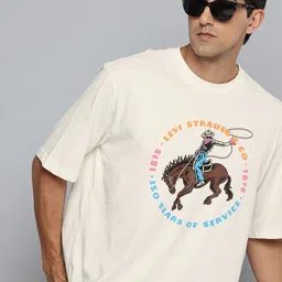 Levis Oversized Fit Typography Printed Pure Cotton T-shirt-picture-10