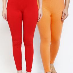 GRACIT Women Pack Of 2 Solid Ankle-Length Leggings-picture-43