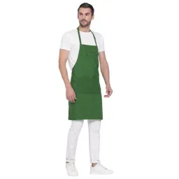 Uniformer Apron Green Unisex Stylish Design Polycotton 2 Pockets for Chefs, Bakers & Home Cooks Use, (Pack of 12 Pcs) image 2