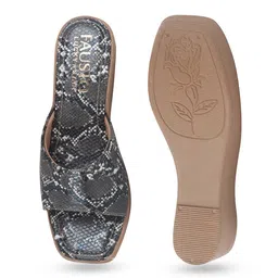 FAUSTO Textured PU Platform Sandals image 4